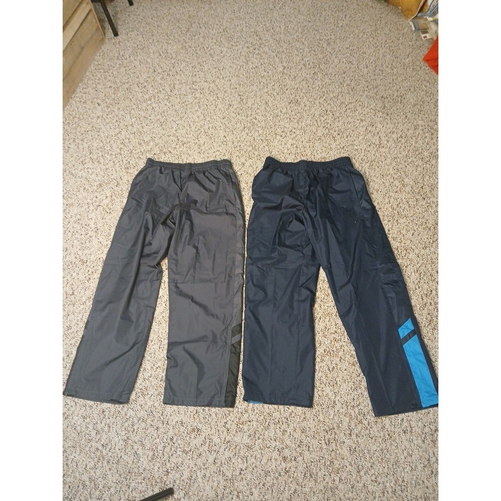 Vintage Starter Cargo Wide Baggy Windbreaker Gray Blue  Sweatpants Men's M X2 !!